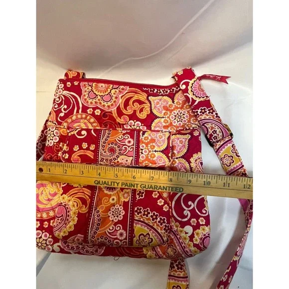 Vera Bradley Pink Paisley Purse Crossbody Shoulder Bag - Picture 6 of 8